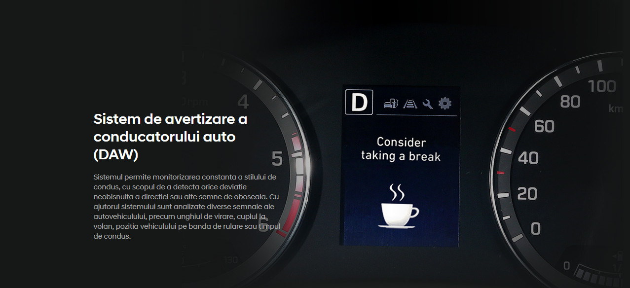 Sistem de avertizare a conducatorului auto (DAW)