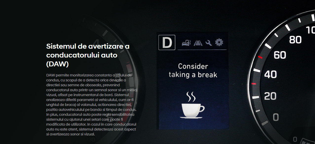 Sistemul de avertizare a conducatorului auto (DAW)